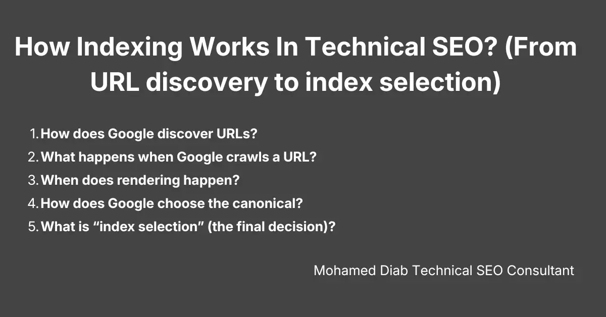 How Indexing Works In Technical SEO? (From URL discovery to index selection)