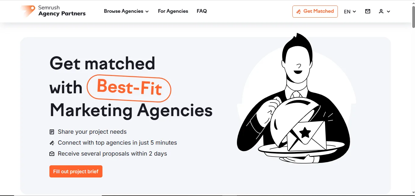 Agency Partners Platform Homepage By Semrush