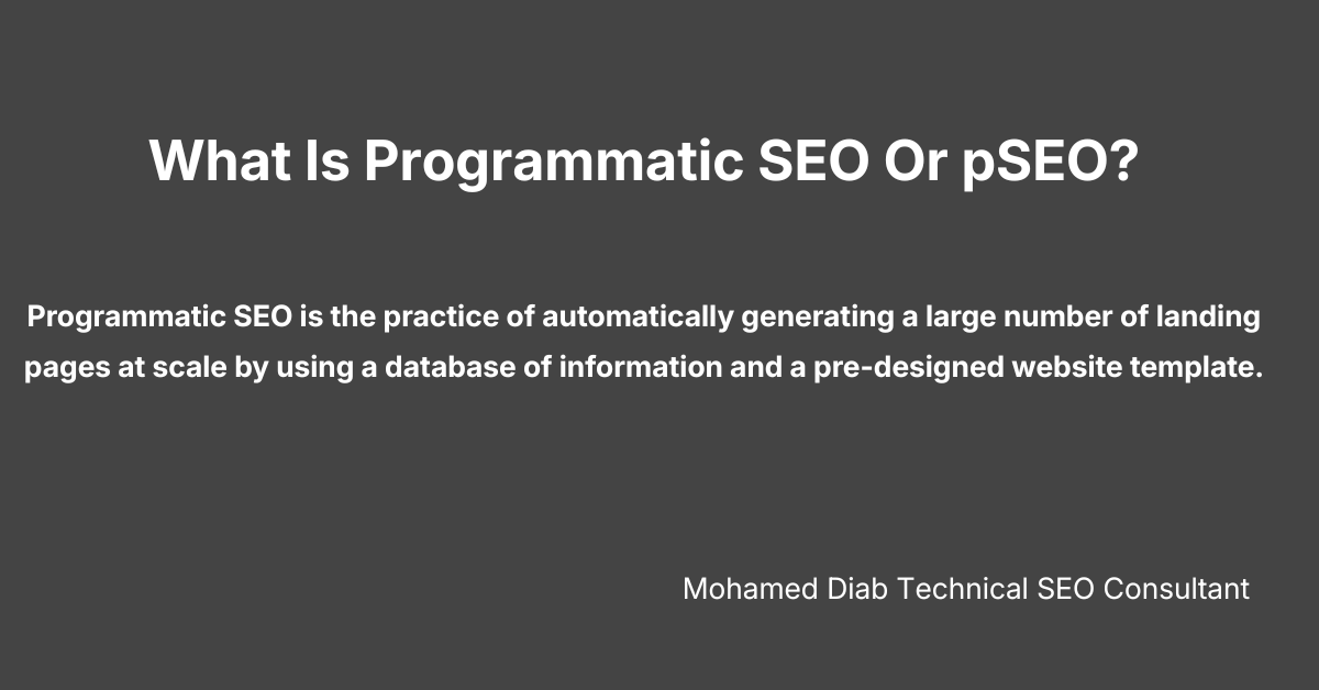 What Is Programmatic SEO Or pSEO?